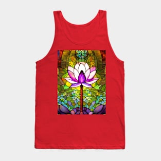 Stained Glass Lotus Flower Tank Top